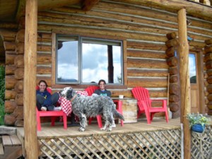 porch and rocking chairs at the gunnison vacation cabin in colorado